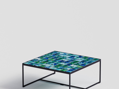  paolalenti 方茶几 陶瓷茶几组合3d模型 