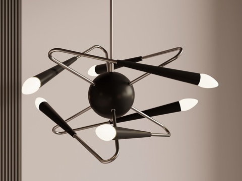  现代意式吊灯3d模型 