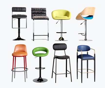 现代吧椅 吧凳 高脚凳 酒吧椅 吧台椅su模型
