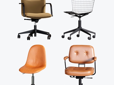  现代办公椅 电脑椅 升降转椅 游戏椅3d模型 