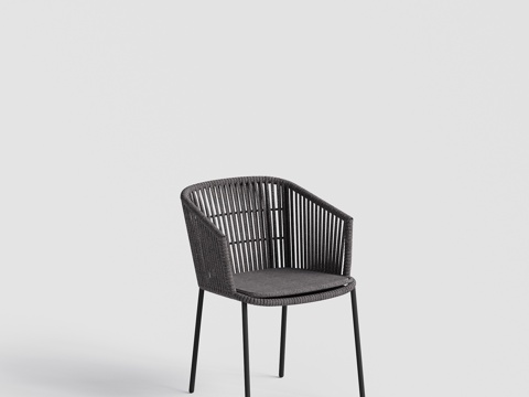  cane-line 现代庭院 花园餐椅 单人椅 休闲椅组合3d模型 