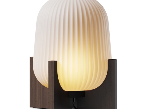  现代意式极简 H&M 家用玻璃台灯3d模型 