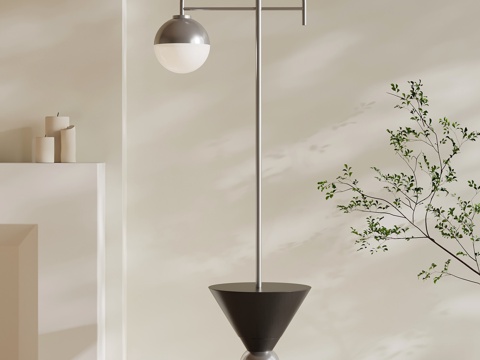  现代意式落地灯 金属落地灯3d模型 