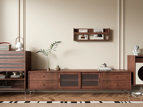  中古成品电视柜 边柜3d模型 