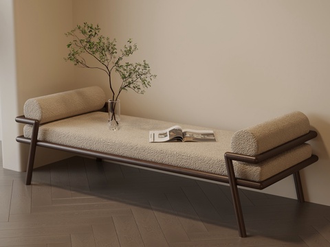  新中式换鞋凳 长凳3d模型 