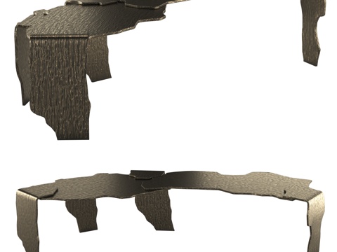  现代轻奢金属端景台 玄关桌3d模型 