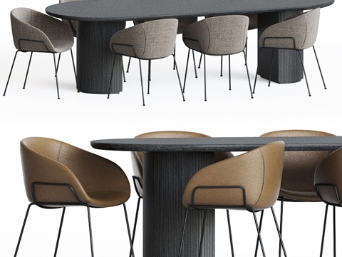  餐桌椅套装 513d模型 