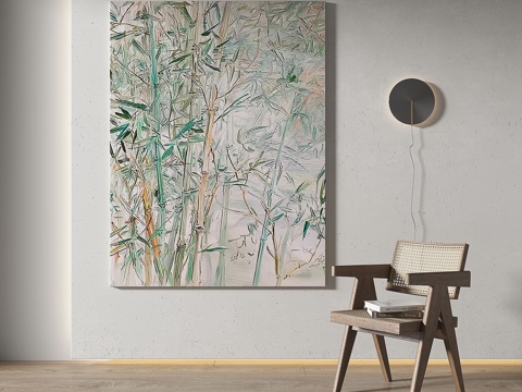  中古，复古，现代，轻奢，肌理，装饰画3d模型 