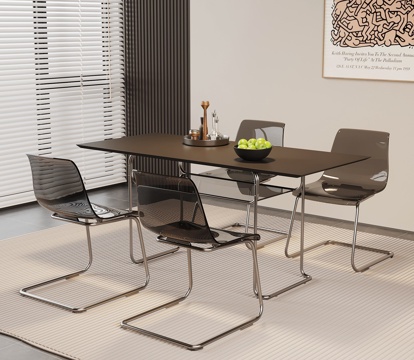  现代意式餐桌椅3d模型 