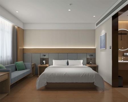  酒店客房商务大床房大床房宿舍公寓全季3d模型 