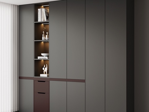  现代意式鞋柜 玄关柜3d模型 