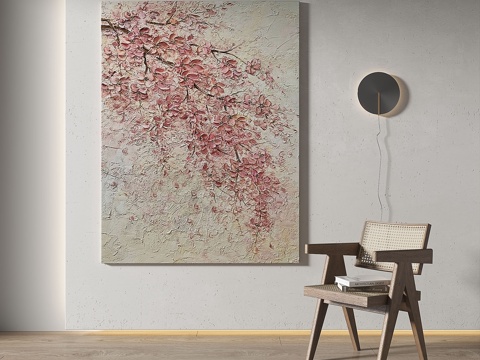  中古，复古，现代，轻奢，肌理，装饰画3d模型 