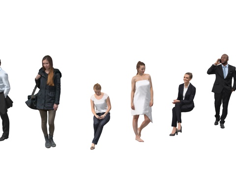  人物集合su模型 