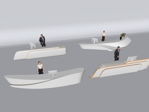  现代前台su模型 