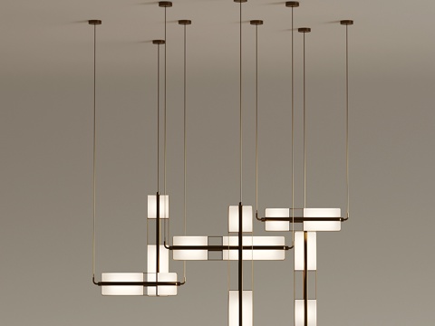  现代吊灯3d模型 