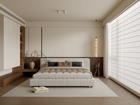  中古风卧室3d模型 