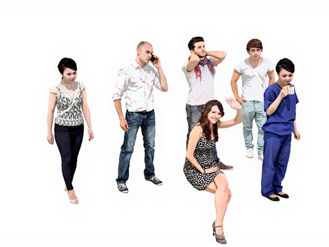  人物集合su模型 