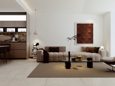  现代客餐厅3d模型3d模型 