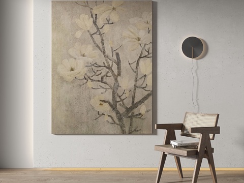  中古，复古，现代，轻奢，肌理，装饰画3d模型 