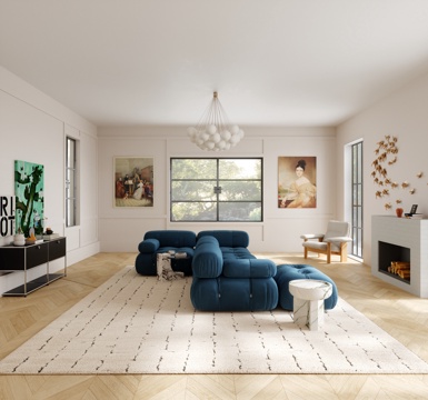  现代客厅休闲室3d模型 