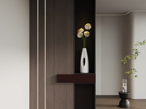  现代意式玄关柜 鞋柜3d模型 