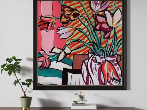  欧式，法式，古典，复古，轻奢，装饰画3d模型 