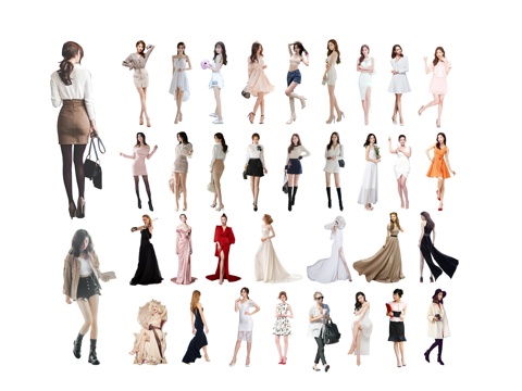  人物集合su模型 