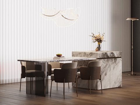 现代意式岛台su模型