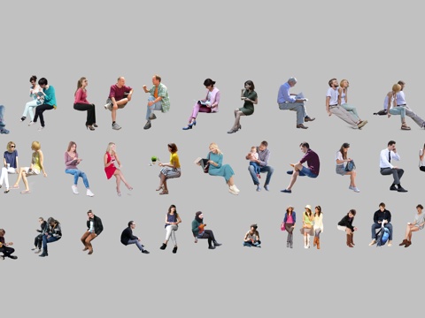  人物集合su模型 