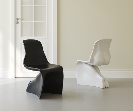  意式简约餐椅3d模型 