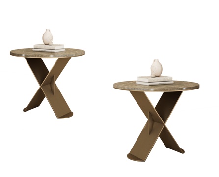  现代金属边几 圆几 角几 茶几 几类3d模型 