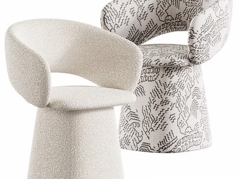  Bonaldo 现代休闲椅 单椅 餐椅  化妆椅3d模型 