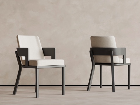  现代意式餐椅 新中式餐椅3d模型 