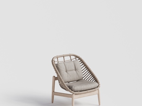  cane-line 现代庭院 花园椅 休闲椅 藤编椅组合3d模型 