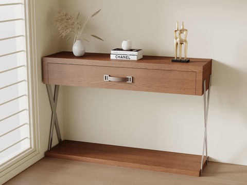  中古风玄关柜 端景台3d模型 