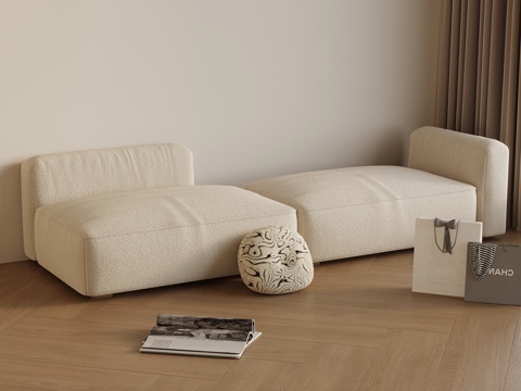  现代沙发 双人沙发3d模型 