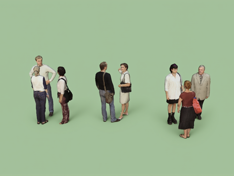  人物集合su模型 