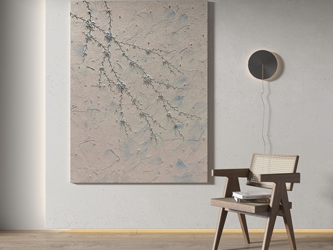  中古，复古，现代，轻奢，肌理，装饰画3d模型 