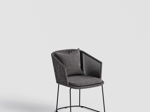  cane-line 现代庭院 花园餐椅 单人椅 休闲椅组合3d模型 