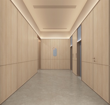  酒店电梯厅酒店走廊过道汉庭3d模型 