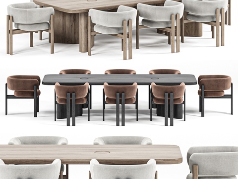  现代餐桌椅组合3d模型 