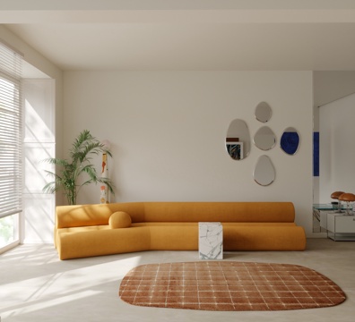  现代客厅3d模型 