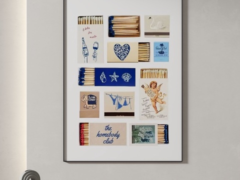  现代，简约，抽象，简欧，装饰画3d模型 