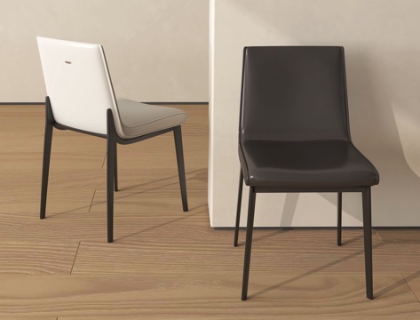  中古风餐椅 中古单椅 实木餐椅 实木单椅3d模型 