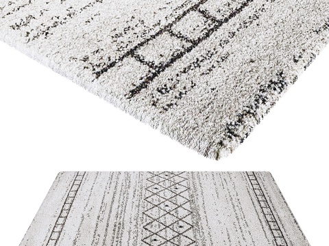  现代北欧布艺羊毛地毯3d模型 