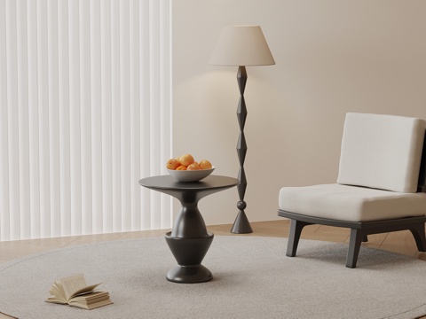 现代边几 圆几su模型