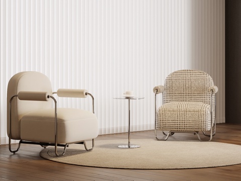 现代单人沙发 休闲椅su模型