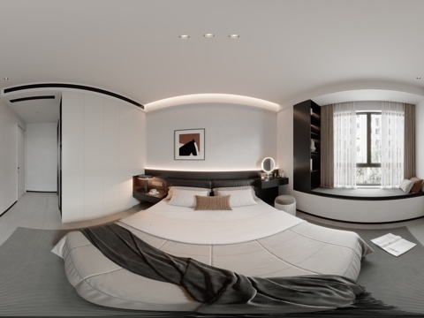  现代监狱全景卧室 