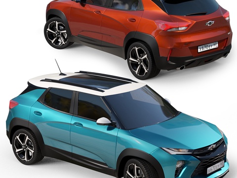  雪佛兰开拓者 2022款SUV汽车组合3d模型 