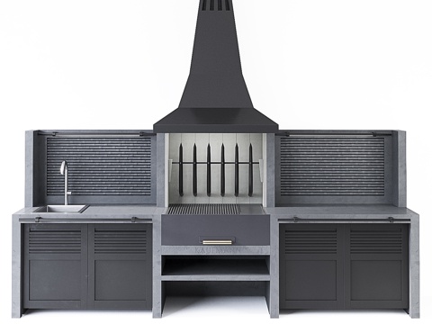  考夫曼T骨户外烧烤架3d模型 